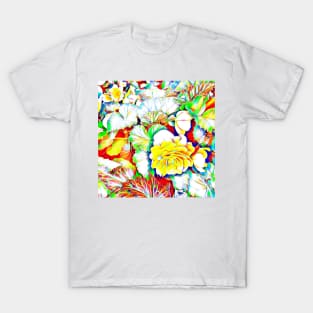 Yellow Begonias with Leaves T-Shirt